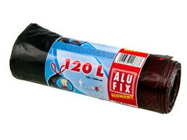 Alufix pytle na odpadky se zatahováním 120l 7ks hdpe černé