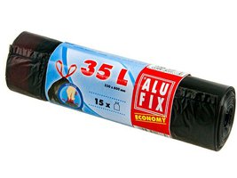 Alufix pytle na odpadky se zatahováním 35l 15ks hdpe černé