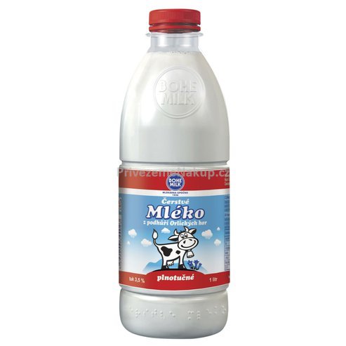 Bohemilk Čerstvé mléko plnotučné - PET lahev 1l.jpg