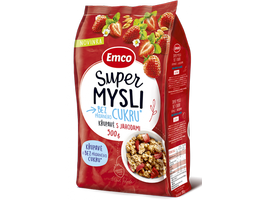 Emco super Mysli bez přidaného cukru s jahodami 500g