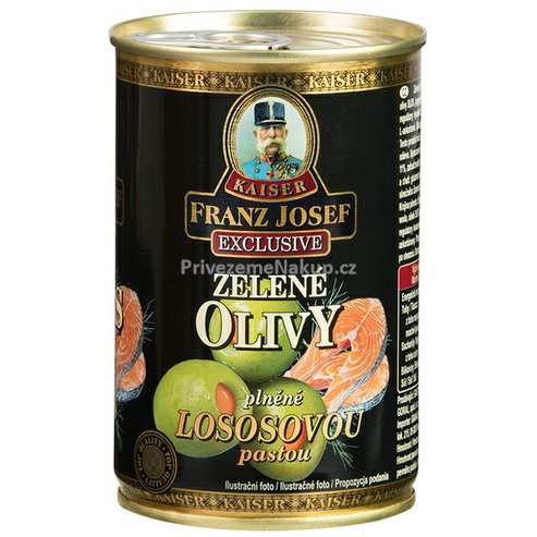 Franz Josef Kaiser olivy zelené plněné lososovou pastou 314ml.jpg