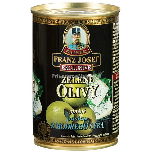 Franz Josef Kaiser olivy zelené plněné sýrovou pastou 314ml.jpg