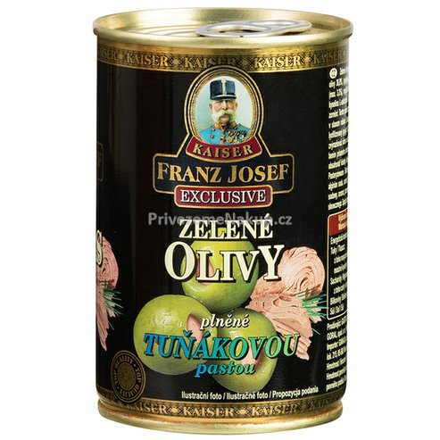 Franz Josef Kaiser olivy zelené plněné tuňákovou pastou 314ml.jpg
