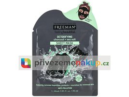 Freeman látková maska charcoal & sea salt 25ml