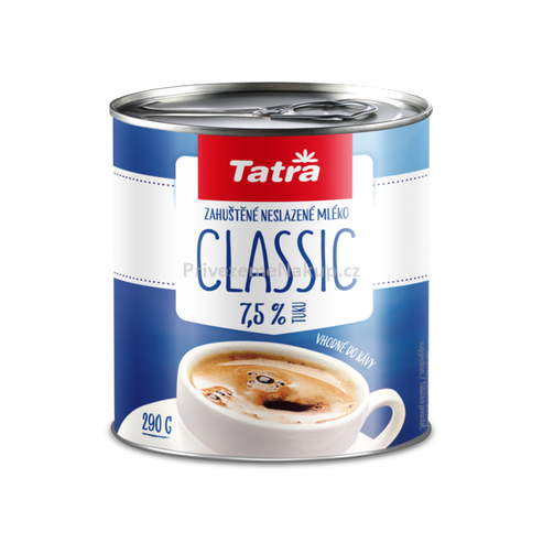 Kondenzované neslazené mléko plnotučné Tatra Classic 7,5 290g.png