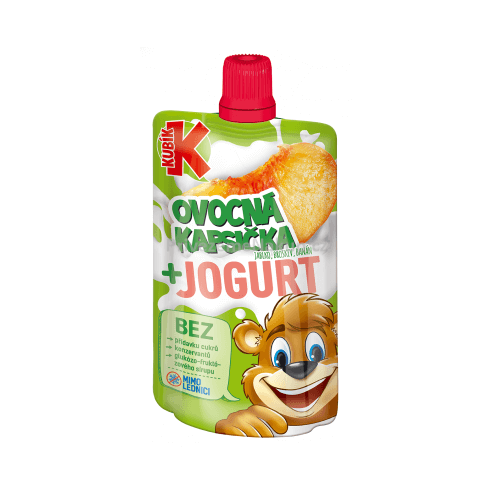 Kubík Kapsička banán, broskev, jablko, s jogurtem 80g.png