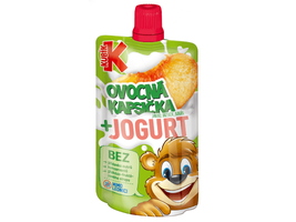Kubík Kapsička jablko, broskev, banán s jogurtem 80g