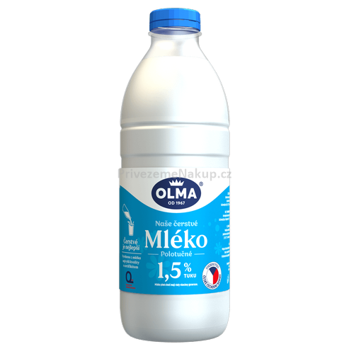 Olma Čerstvé mléko polotučné - PET lahev 1l.png