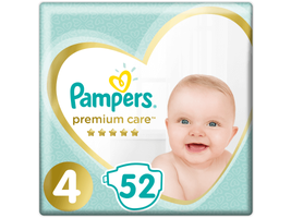 Pampers Premium Care vel. 4 dětské plenky 52ks (9 - 14Kg)