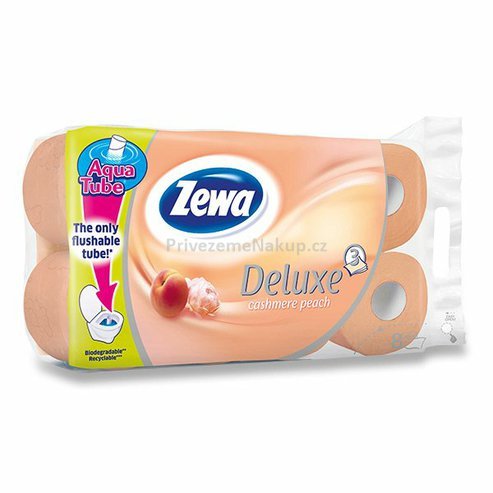 Zewa Deluxe toaletní papír třívrstvý cashmere peach 8ks.jpg
