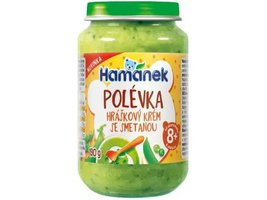 Hamánek příkrm Hráškový krém se smetanou 190g